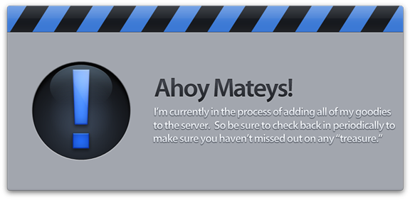 Ahoy Mateys! Site in progress!